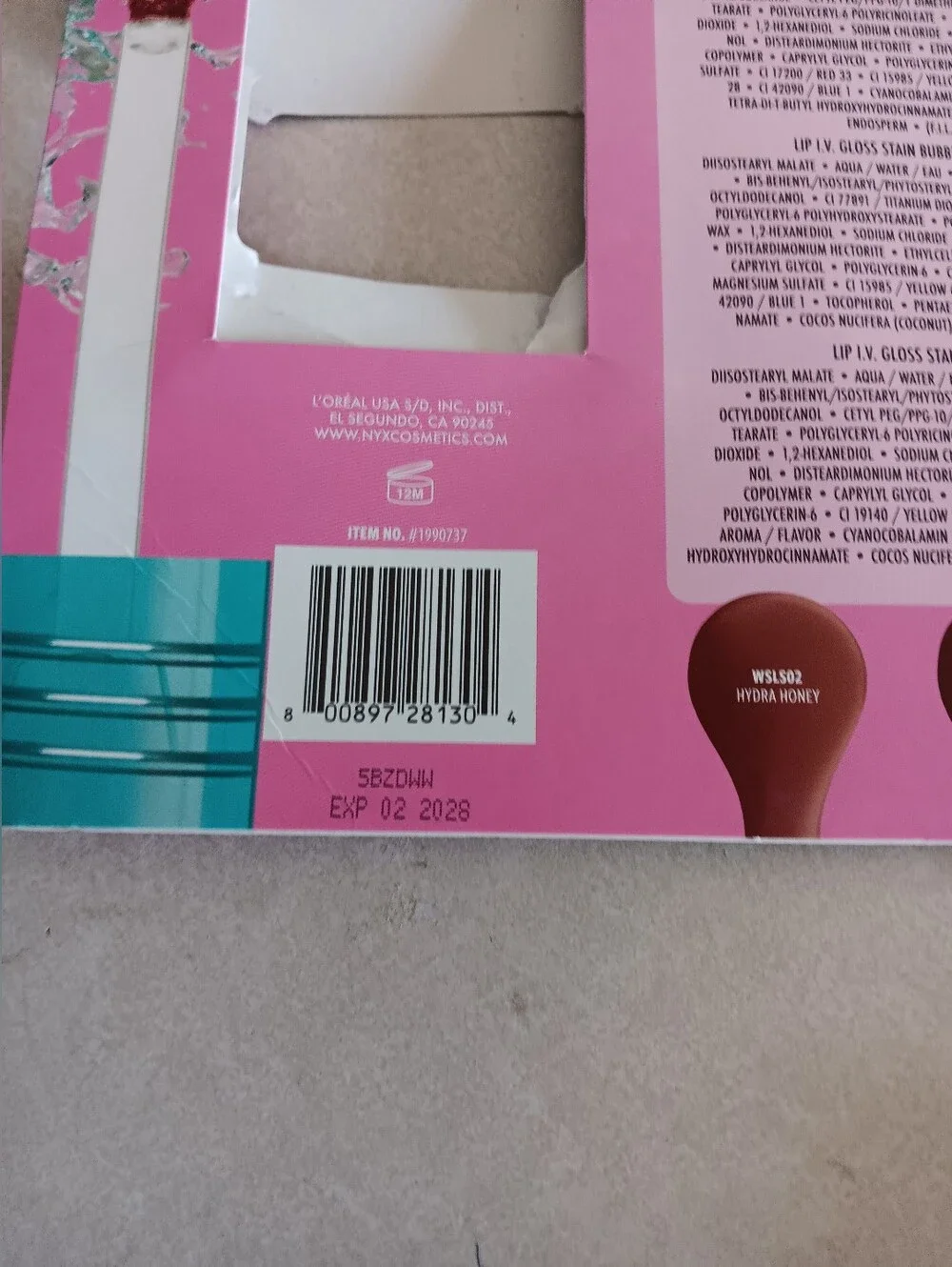 NYX Lip I.V. Hydrating Gloss Serum Blush Rush Color. 5ml.